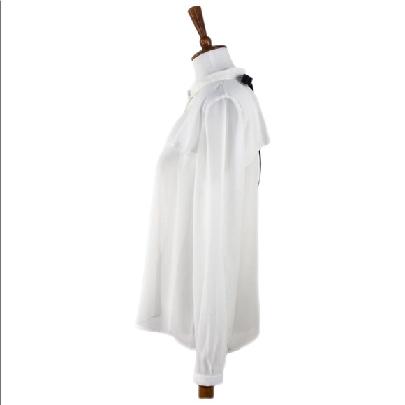 Jason Wu Target White Long Sleeve Collar Blouse - Picture 4 of 9